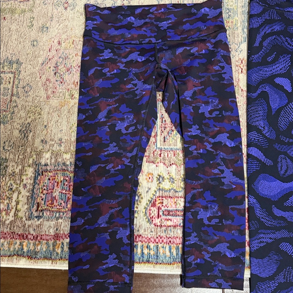 Lululemon leggings size 8 purple camo BUNDLE of two - Picture 2 of 8